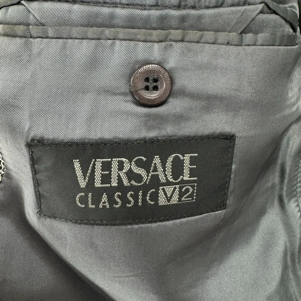 VERSACE Classic V2 Vintage Beige 3 Button Blazer Jacket